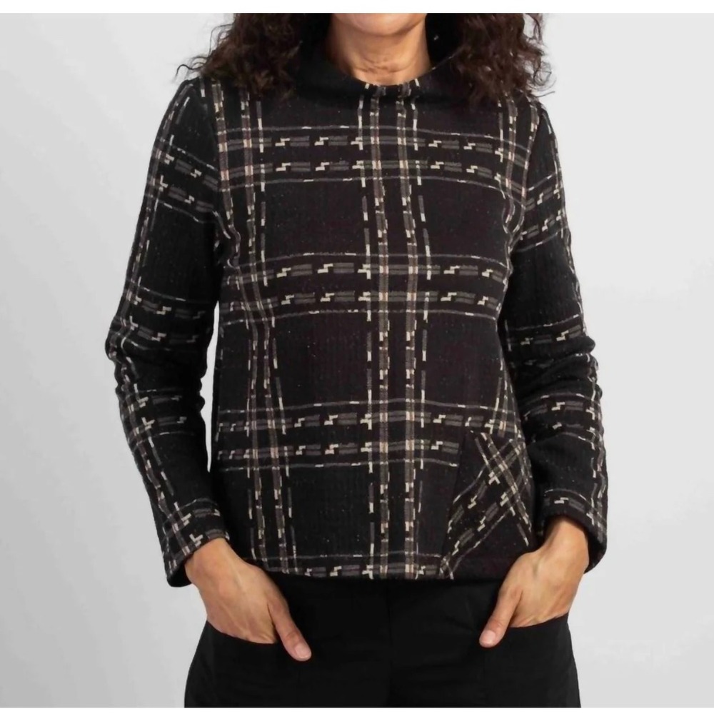 Habitat Lux Speckle Knit Pullover Style In Plaid Size L